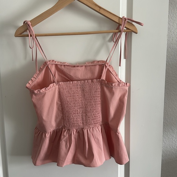 New with tags!! Express - light pink tie strap, top. Size medium. - Picture 2 of 5